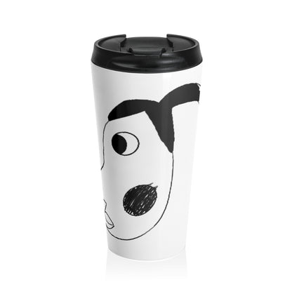 Artistic Travel Mug - Unique Design for Coffee Lovers