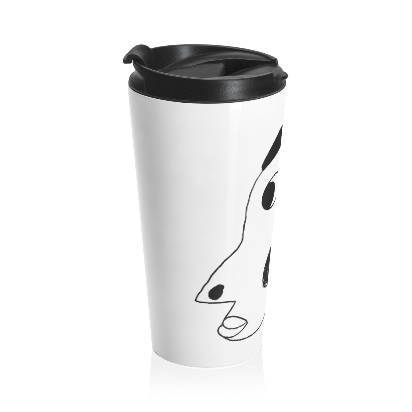 Artistic Travel Mug - Unique Design for Coffee Lovers